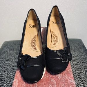 SOFFT Kensington Black Suede 2” Kitten Heel Size: 7m